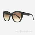 Gafas de sol de acetato con montura completa Cat Eye para mujer